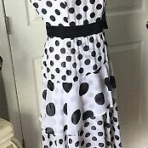 Black and white polka dot dress - Picture 2 of 4